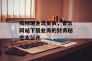 揭秘现金流量表,音乐网站下载业务的财务秘密大公开 揭秘现金流量表,音乐网站下载业务的财务秘密大公开