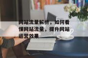 网站流量解析，如何看懂网站流量，提升网站运营效果