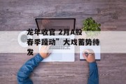 龙年收官 2月A股“春季躁动”大戏蓄势待发 龙年收官 2月A股“春季躁动”大戏蓄势待发