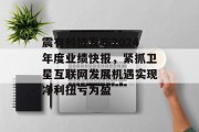 震有科技发布2024年度业绩快报,紧抓卫星互联网发展机遇实现净利扭亏为盈 震有科技发布2024年度业绩快报,紧抓卫星互联网发展机遇实现净利扭亏为盈