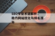 SEO专业术语解析,助力网站优化与排名提升 SEO专业术语解析,助力网站优化与排名提升