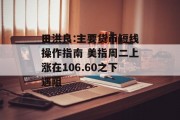 田洪良:主要货币短线操作指南 美指周二上涨在106.60之下遇阻 田洪良:主要货币短线操作指南 美指周二上涨在106.60之下遇阻