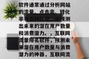 互联网网站流量排名软件，是对在线流量进行排序的一种工具。这些软件通常通过分析网站的流量、点击率、转化率等多种数据，来预测出未来的潜在用户数量和消费潜力。，互联网流量排名软件，预测未来潜在用户数量与消费潜力的神器，互联网流量排名软件，未来潜在用户数量与消费潜力预测神器