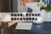 网站流量,数字背后的商业价值与战略意义 网站流量,数字背后的商业价值与战略意义