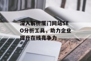 深入解析厦门网站SEO分析工具,助力企业提升在线竞争力 深入解析厦门网站SEO分析工具,助力企业提升在线竞争力