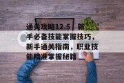 通关攻略12.5,新手必备技能掌握技巧,新手通关指南,职业技能精准掌握秘籍 通关攻略12.5,新手必备技能掌握技巧,新手通关指南,职业技能精准掌握秘籍