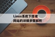 Linux系统下搭建网站的详细步骤解析 Linux系统下搭建网站的详细步骤解析