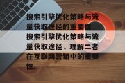 搜索引擎优化策略与流量获取途径的重要性,搜索引擎优化策略与流量获取途径,理解二者在互联网营销中的重要性。 搜索引擎优化策略与流量获取途径的重要性,搜索引擎优化策略与流量获取途径,理解二者在互联网营销中的重要性。