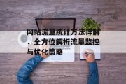 网站流量统计方法详解,全方位解析流量监控与优化策略 网站流量统计方法详解,全方位解析流量监控与优化策略