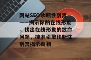 网站SEO诊断性刮宫——揭示你的在线形象，找出在线形象的致命问题，搜索引擎诊断性刮宫揭示真相