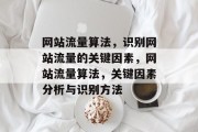 网站流量算法,识别网站流量的关键因素,网站流量算法,关键因素分析与识别方法 网站流量算法,识别网站流量的关键因素,网站流量算法,关键因素分析与识别方法