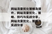 网站流量优化策略及提升,网站流量优化,策略、技巧与实战分享,网站流量优化,策略与实战分享 网站流量优化策略及提升,网站流量优化,策略、技巧与实战分享,网站流量优化,策略与实战分享