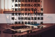 全面解析如何优化网站SEO: 关键词选择与推广策略,优化网站SEO,关键词选择与推广策略,关键词选择的重要性,关键词选择的目的,增强搜索引擎排名,提高转化率,降低营销成本,具体操作方法,- 使用关键词研究工具(如Google Keyword Planner或Ahrefs),- 对你的目标受众进行关键词研究,- 记录关键词的使用频率和准确性,- 根据研究结果调整和更新关键词,风险提示,- 如果没有找到有效的关键词,可能会导致网页被搜索引擎忽视,从而降低排名。,- 只有当你的关键词准确无误时,才能提 全面解析如何优化网站SEO: 关键词选择与推广策略,优化网站SEO,关键词选择与推广策略,关键词选择的重要性,关键词选择的目的,增强搜索引擎排名,提高转化率,降低营销成本,具体操作方法,- 使用关键词研究工具(如Google Keyword Planner或Ahrefs),- 对你的目标受众进行关键词研究,- 记录关键词的使用频率和准确性,- 根据研究结果调整和更新关键词,风险提示,- 如果没有找到有效的关键词,可能会导致网页被搜索引擎忽视,从而降低排名。,- 只有当你的关键词准确无误时,才能提