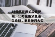 13号医院通关攻略视频,13号医院紧急通关攻略,必看技巧大公开