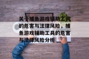 关于捕鱼游戏辅助工具的危害与法律风险,捕鱼游戏辅助工具的危害与法律风险分析 关于捕鱼游戏辅助工具的危害与法律风险,捕鱼游戏辅助工具的危害与法律风险分析