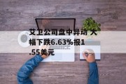 艾卫公司盘中异动 大幅下跌6.63%报1.55美元 艾卫公司盘中异动 大幅下跌6.63%报1.55美元
