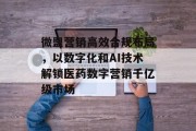 微盟营销高效合规布局，以数字化和AI技术解锁医药数字营销千亿级市场