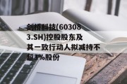 剑桥科技(603083.SH)控股股东及其一致行动人拟减持不超3%股份 剑桥科技(603083.SH)控股股东及其一致行动人拟减持不超3%股份