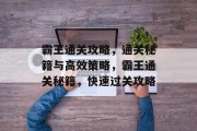 霸王通关攻略,通关秘籍与高效策略,霸王通关秘籍,快速过关攻略 霸王通关攻略,通关秘籍与高效策略,霸王通关秘籍,快速过关攻略