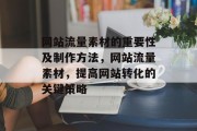 网站流量素材的重要性及制作方法,网站流量素材,提高网站转化的关键策略 网站流量素材的重要性及制作方法,网站流量素材,提高网站转化的关键策略