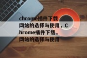 chrome插件下载网站的选择与使用，Chrome插件下载，网站的选择与使用