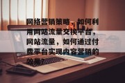 网络营销策略,如何利用网站流量交换平台,网站流量,如何通过付费平台实现内容营销的效果? 网络营销策略,如何利用网站流量交换平台,网站流量,如何通过付费平台实现内容营销的效果?