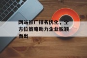 网站推广排名优化，全方位策略助力企业脱颖而出