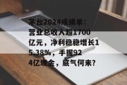 茅台2024成绩单:营业总收入超1700亿元,净利稳稳增长15.38%,手握924亿现金,底气何来? 茅台2024成绩单:营业总收入超1700亿元,净利稳稳增长15.38%,手握924亿现金,底气何来?