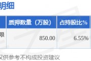 联创股份（300343）股东李洪国质押850万股，占总股本0.79%