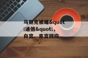 马斯克被曝"通俄",白宫、克宫回应 马斯克被曝"通俄",白宫、克宫回应