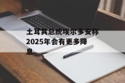 土耳其总统埃尔多安称2025年会有更多降息 土耳其总统埃尔多安称2025年会有更多降息