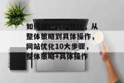 如何做好网站优化,从整体策略到具体操作,网站优化10大步骤,整体策略+具体操作 如何做好网站优化,从整体策略到具体操作,网站优化10大步骤,整体策略+具体操作