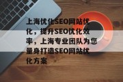 上海优化SEO网站优化,提升SEO优化效率,上海专业团队为您量身打造SEO网站优化方案 上海优化SEO网站优化,提升SEO优化效率,上海专业团队为您量身打造SEO网站优化方案