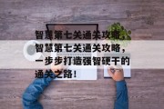智慧第七关通关攻略,智慧第七关通关攻略,一步步打造强智硬干的通关之路!