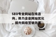 SEO专业网站在线咨询,助力企业网站优化,提升网络营销效果 SEO专业网站在线咨询,助力企业网站优化,提升网络营销效果