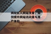 揭秘私人网站流量,如何提升网站访问量与用户体验 揭秘私人网站流量,如何提升网站访问量与用户体验