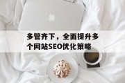 多管齐下,全面提升多个网站SEO优化策略 多管齐下,全面提升多个网站SEO优化策略