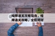 暗降通关攻略指南，暗降通关攻略，全程揭秘