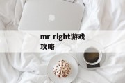 mr right游戏攻略