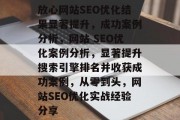 放心网站SEO优化结果显著提升,成功案例分析,网站 SEO优化案例分析,显著提升搜索引擎排名并收获成功案例,从零到头,网站SEO优化实战经验分享 放心网站SEO优化结果显著提升,成功案例分析,网站 SEO优化案例分析,显著提升搜索引擎排名并收获成功案例,从零到头,网站SEO优化实战经验分享