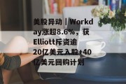 美股异动|Workday涨超8.6%,获Elliott斥资逾20亿美元入股+40亿美元回购计划 美股异动|Workday涨超8.6%,获Elliott斥资逾20亿美元入股+40亿美元回购计划
