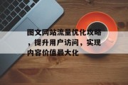 图文网站流量优化攻略,提升用户访问,实现内容价值最大化 图文网站流量优化攻略,提升用户访问,实现内容价值最大化
