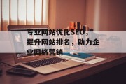 专业网站优化SEO,提升网站排名,助力企业网络营销 专业网站优化SEO,提升网站排名,助力企业网络营销