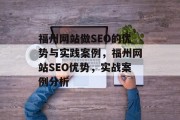 福州网站做SEO的优势与实践案例，福州网站SEO优势，实战案例分析