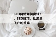 SEO网站如何卖钱？，SEO技巧，让流量飞升的策略