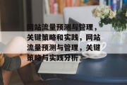 网站流量预测与管理,关键策略和实践,网站流量预测与管理,关键策略与实践分析 网站流量预测与管理,关键策略和实践,网站流量预测与管理,关键策略与实践分析