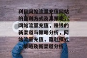 利用网站流量充值网站的盈利方式及其策略,网站流量充值,赚钱的新渠道与策略分析,网站流量充值,盈利模式、策略及新渠道分析 利用网站流量充值网站的盈利方式及其策略,网站流量充值,赚钱的新渠道与策略分析,网站流量充值,盈利模式、策略及新渠道分析