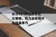 长沙SEO网站排名优化策略,助力企业提升在线竞争力 长沙SEO网站排名优化策略,助力企业提升在线竞争力