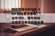 网络营销中的站外 SEO 网站置顶策略,站外SEO,提升网站在搜索引擎中的排名策略 网络营销中的站外 SEO 网站置顶策略,站外SEO,提升网站在搜索引擎中的排名策略