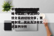 平凉网站SEO优化策略与实践，平凉SEO优化实战经验分享，策略制定、优化方法和实战案例分析